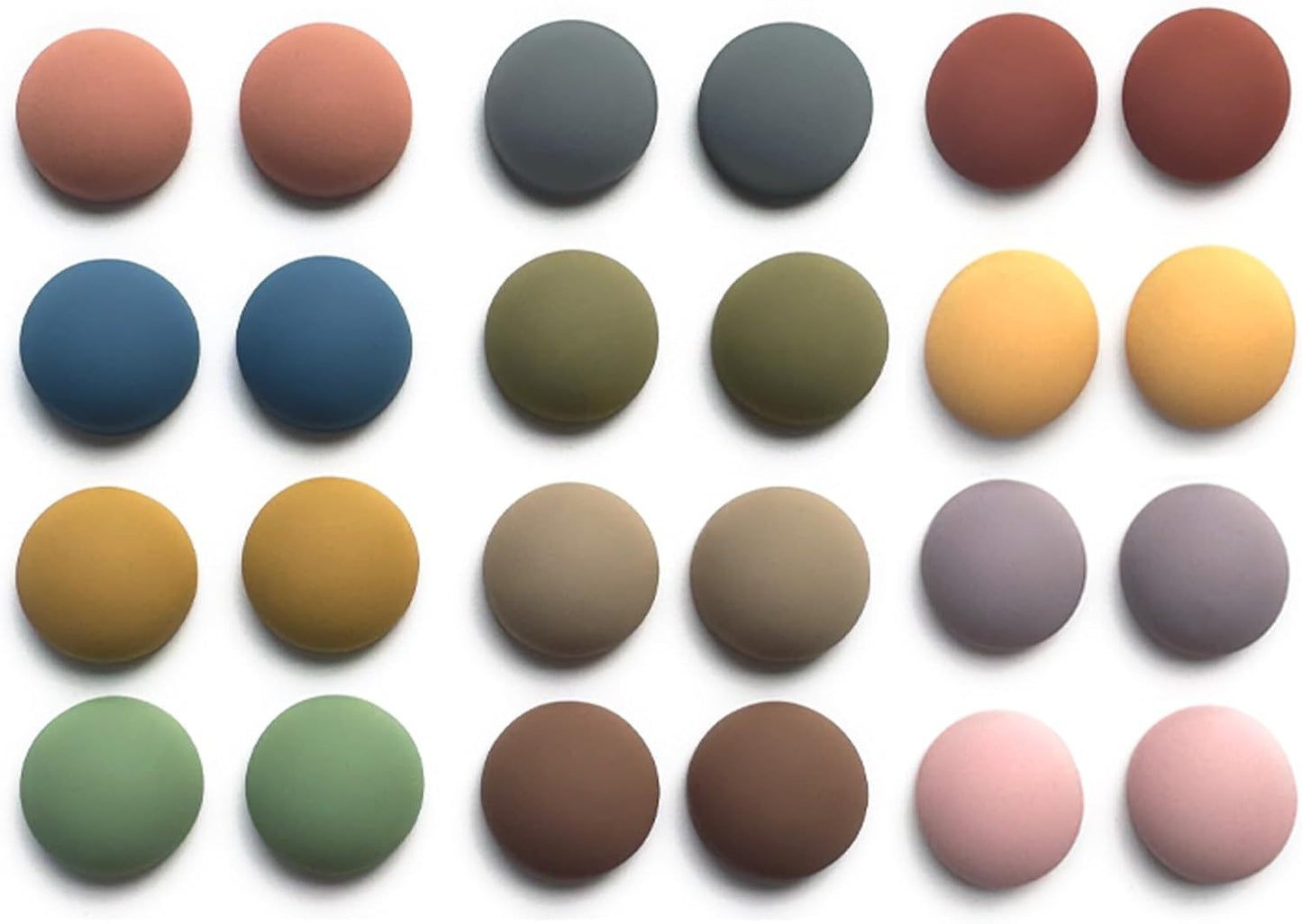 24PCS Strong Fridge Magnets, Colorful Decorative Matte Refrigerator Magnets, Cute Classroom Whiteboard Magnets, for Office Classroom Cabinets and Dishwasher