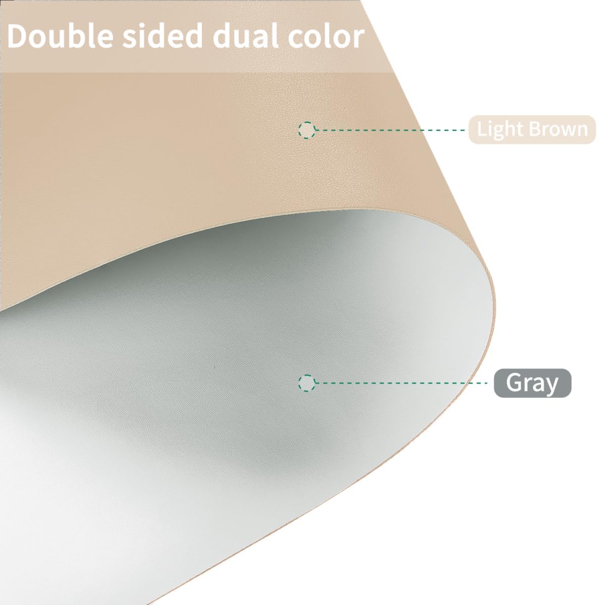 Table Pad - Used for Square Table Waterproof and Easy to Clean Good Flatness Easy to Used for Dining Table(Light Brown+Gray 46x46)