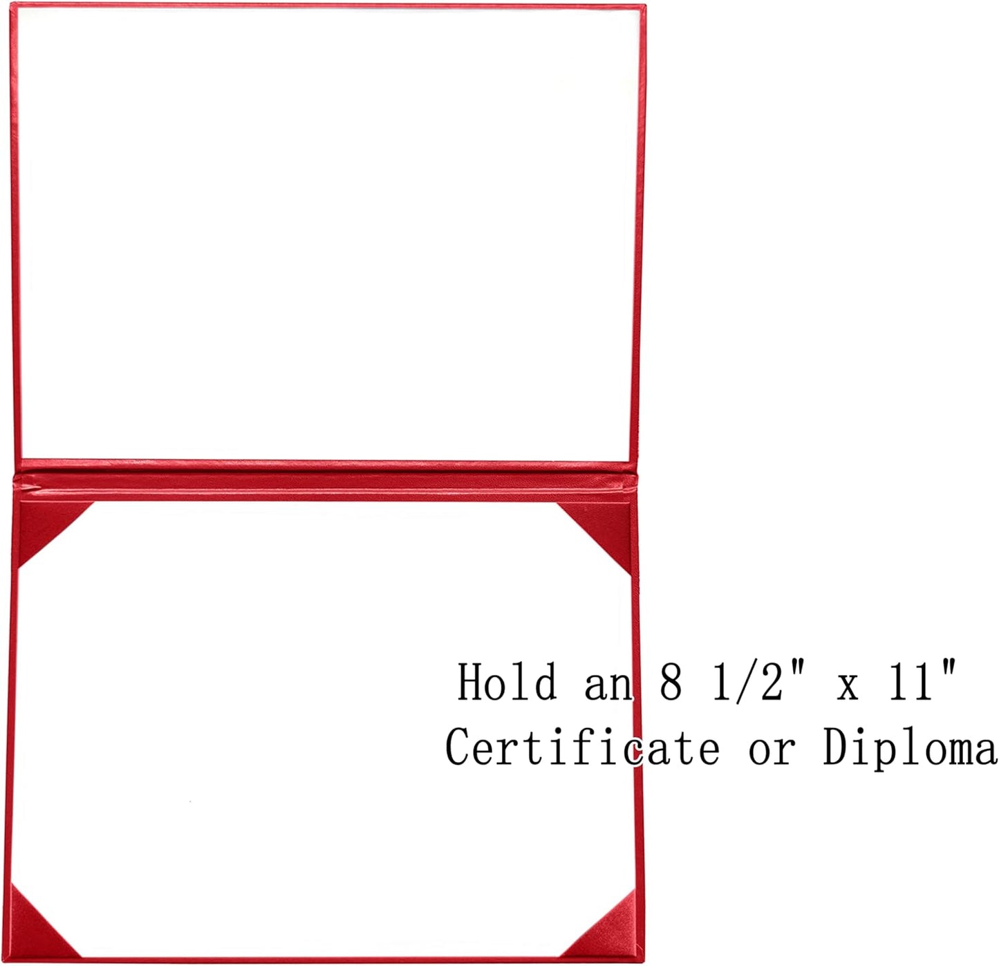Smooth Diploma Certificate Cover 8 1/2" x 11" Red