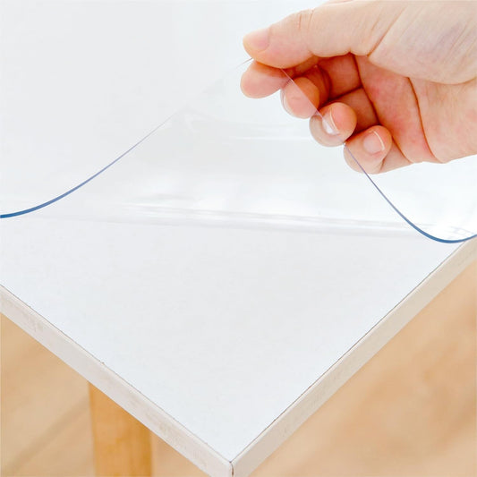 23.6 x 55 Inch Desk Table Cover - 1.5mm Clear Plastic Mat, Vinyl Table Pads