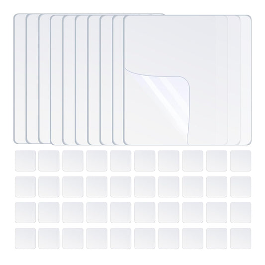 50PCS Premium Double Sided Mounting Squares Clear Tape,Heavy Duty Adhesive Pads for Pictures,Poster Hanging Strips - Strong Sticky Tack,Waterproof Adhesive for Shower,Wall Patch,Sticky Pads