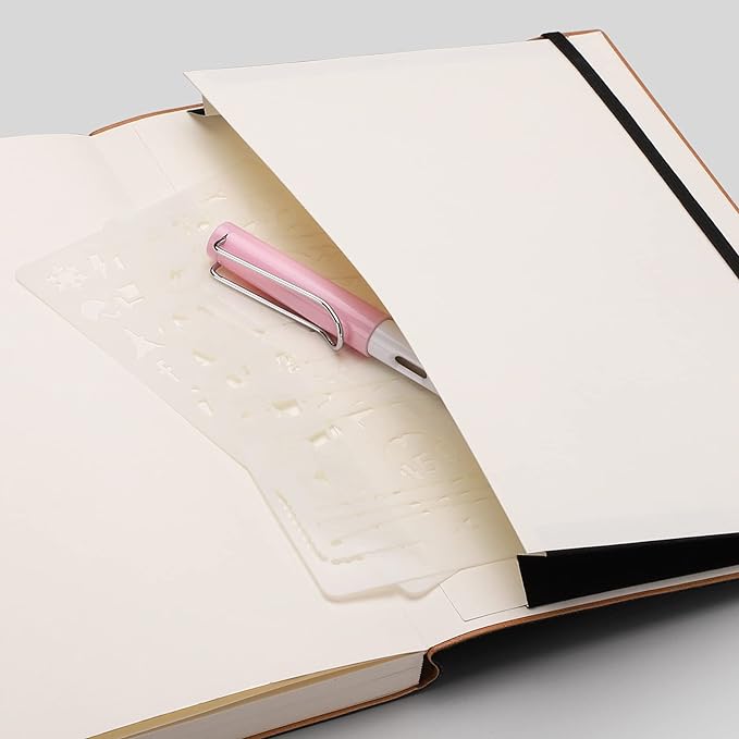 AHGXG Bullet Dotted Journal 2 Pack - B5 Large Journal Dot Grid Notebook (7.6'' X 10'') with Thick 120gsm Dot Paper, Soft Leather Cover, Total 384 Pages, Inner Pocket - Black