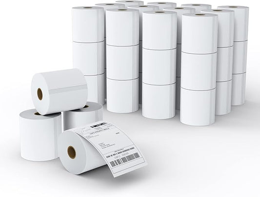 MFLABEL® 40 Rolls of 450 Labels 4x6 Direct Thermal Shipping Labels for Zebra 2844 ZP-450 ZP-500 ZP-505