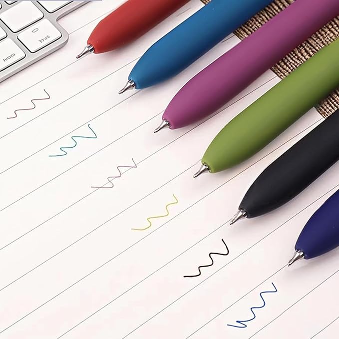 Colored Pens,6Pcs Colorful Gel Pens, Smooth Writing For Journaling, 0.5mm Fine Point,Ballpoint for Office School Supplies,Gifts for Women Men Student(Vintage)