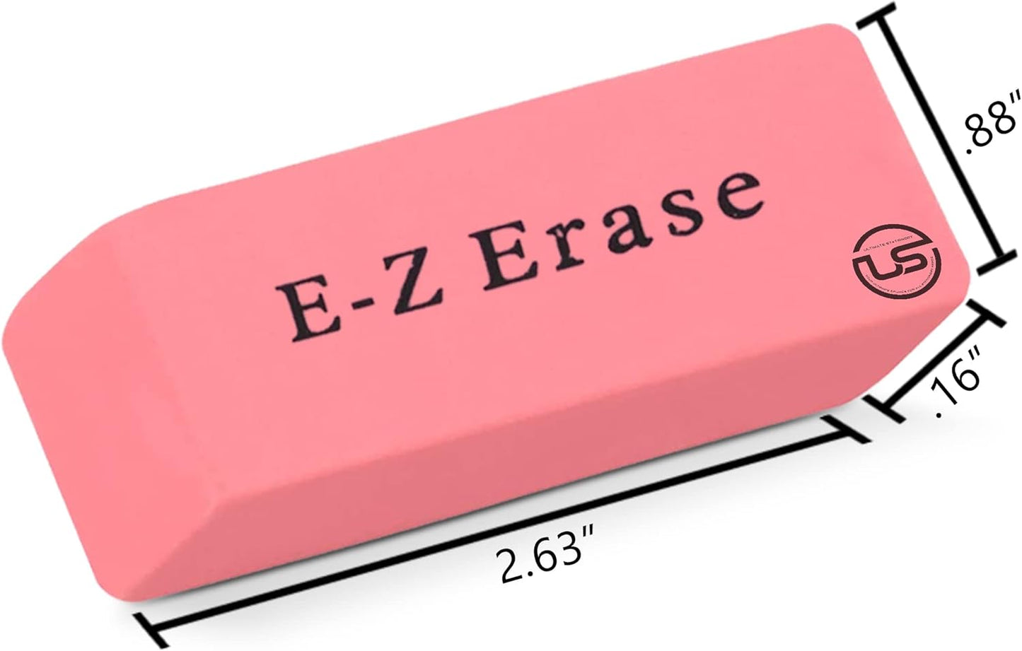 Pink Erasers, Erasers for Kids, Rubber Eraser, 12 Count, Erasers Bulk for School Supplies, Art, and Office Use