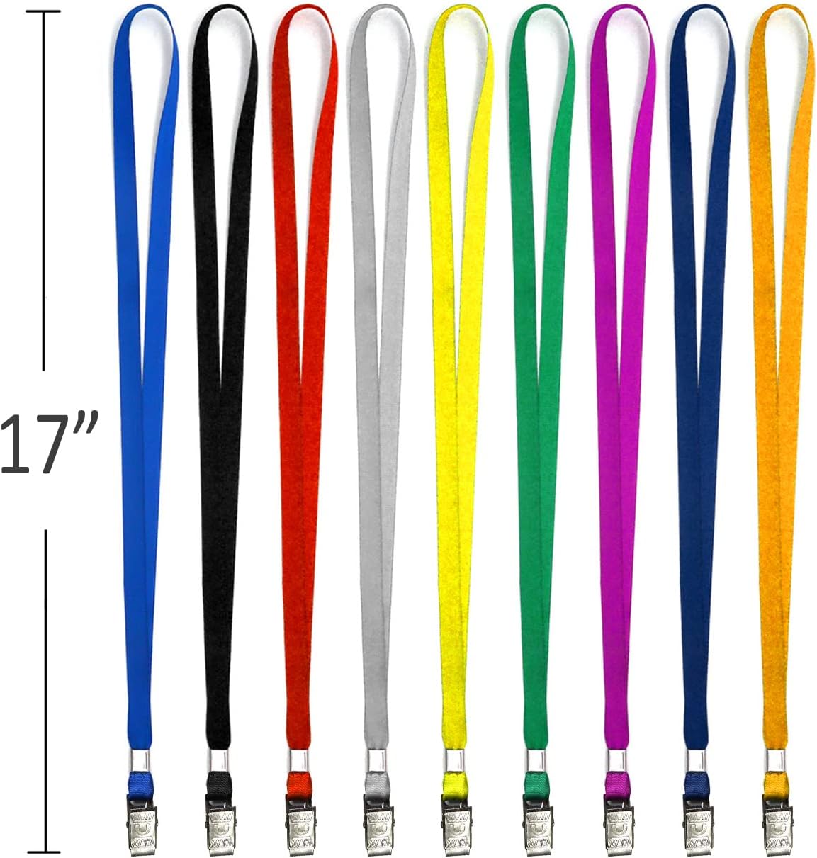 Beebel Purple Lanyards 100 Pack Nylon Flat Badge Lanyard for Id Badge Name Tag (Purple, 100 Pack)