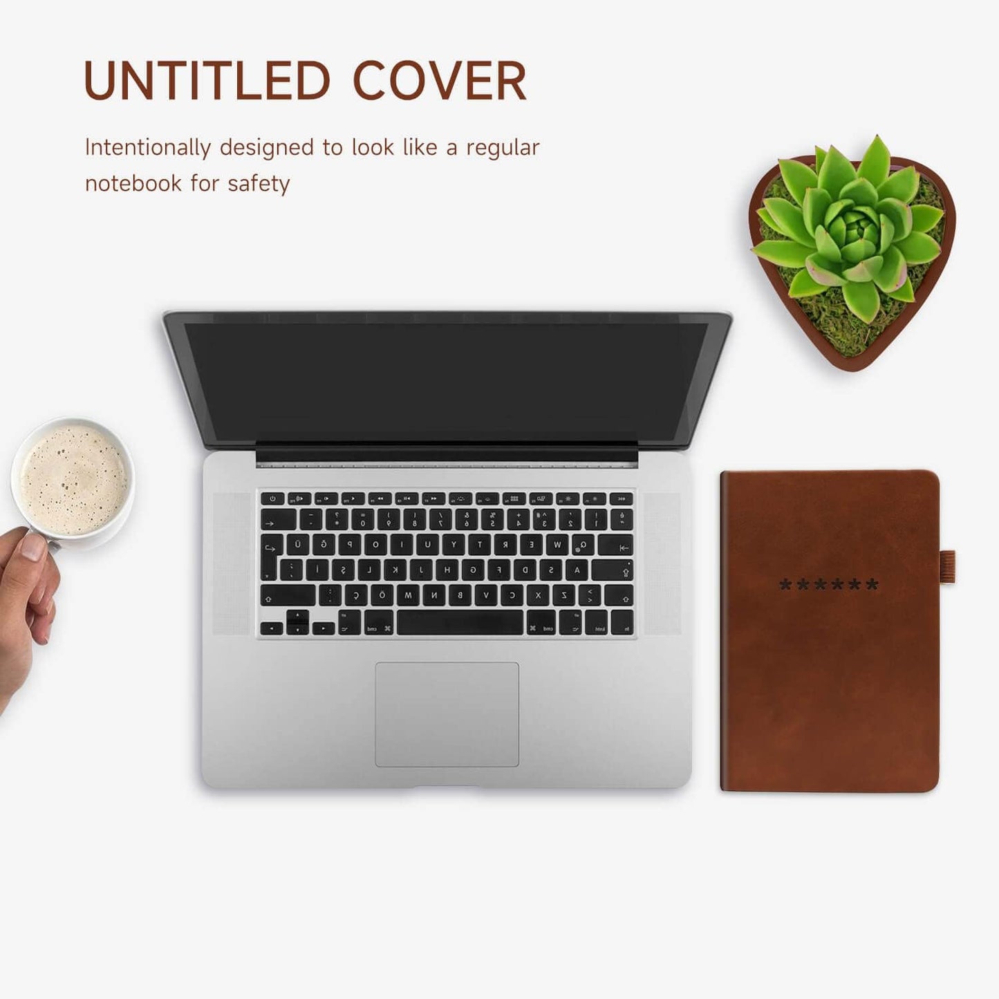 Password Book with Alphabetical Tabs – Hardcover Internet Address & Password Organizer – Password Keeper Notebook for Computer & Website – 5.2 x 7.6" Log-in Password Journal w/Thick Paper (Brown)