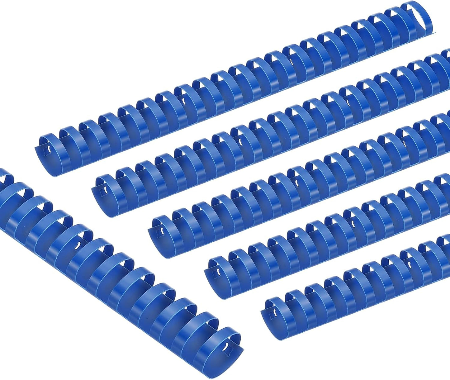 PATIKIL 32mm (1-1/4") Plastic Binding Combs, 50 Pcs 21 Rings Comb Binding Spines 265 Sheet Capacity Letter Size for Binding Paper Sheets Notebook Calendar Picture Album, Blue