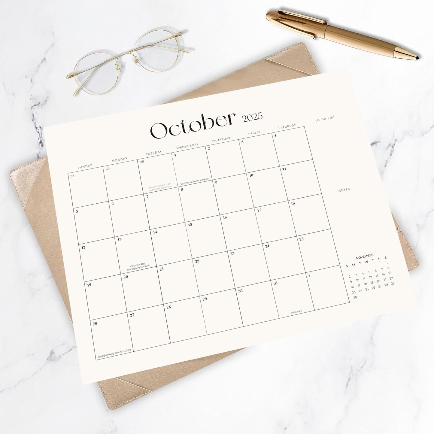 Large Desk Calendar 2025-2026 with Desk Mat, Desktop Calendar 18 Monthly Runs From July 2025 to December 2026, Desk Pad Calendar 22 x 17 Inch Perfect for Planning, Organizing, and Scheduling Your Life (Apricot)