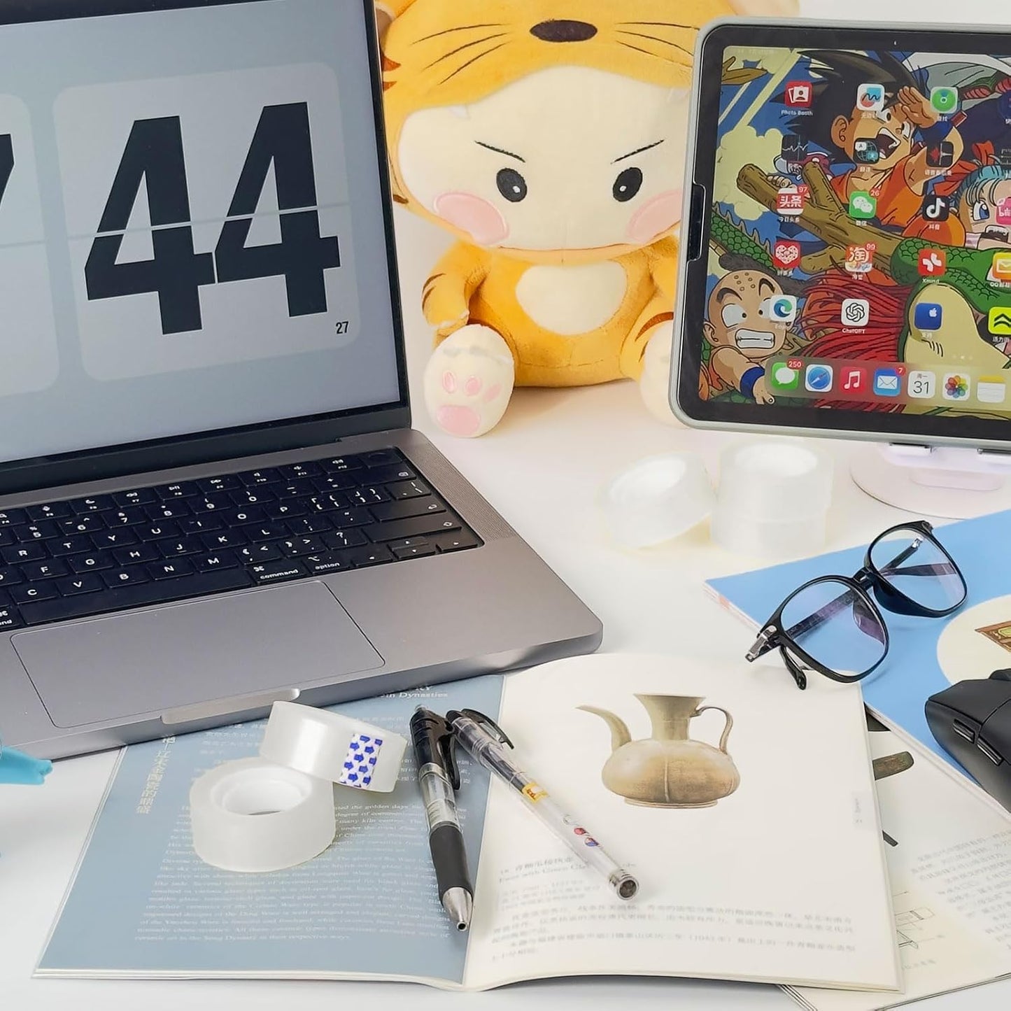 48 Rolls Clear Tape Refills, Stationery Tape Refills Rolls for Dispenser, Gift Wrap Transparent Tape for School, Home, Office, High Viscosity, Odorless, 1 Inch Core, 3/4 x 800 inches