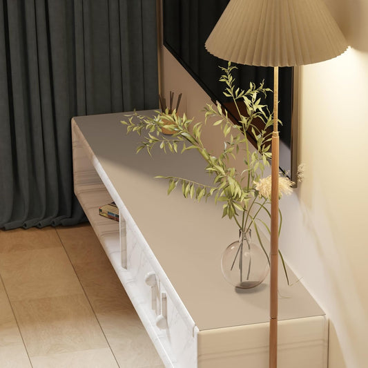 Leather Desk Mat,1.8mm Thick,12x60 Inch Desk Cover,Desk Protector Mat,Dresser Cover Top,Dresser Top Cover,Dresser Top Protector,Desk Covers On Top of Desks(Light Brown+Gray,12×60)