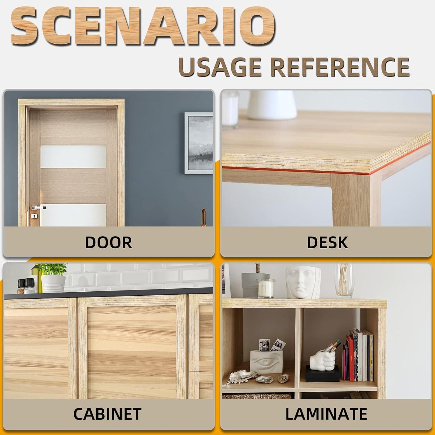 GSCIT Club Oak Edge Banding, 1 inch x 250ft roll of Veneer Plywood Edge Banding Preglued Flexible, Wood Tape Banding for Cabinet Repair