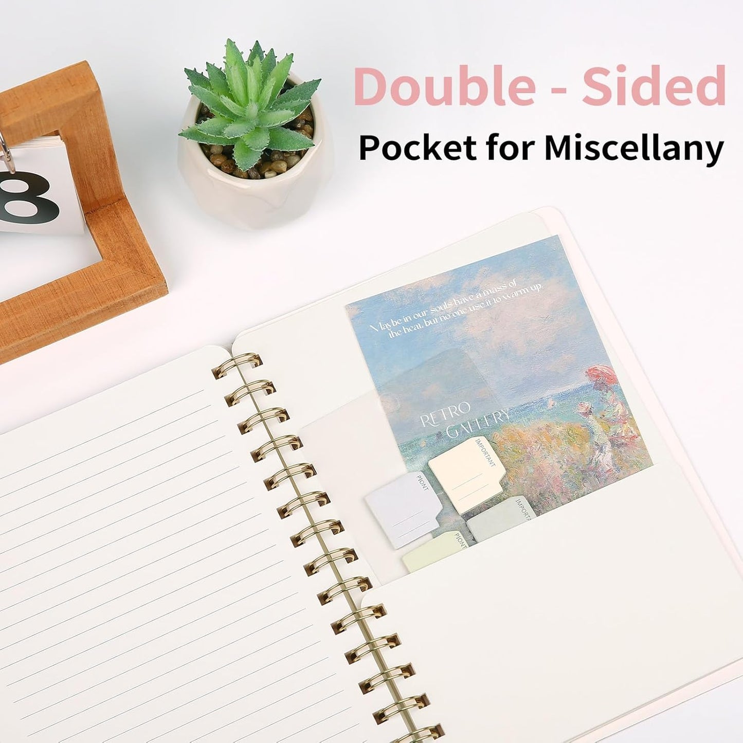 Lined Spiral Notebook College Ruled A5 Journal Book for Note Taking, 160 Pages Writing Journal for Office and Home School Supplies 5.75x8.125 inch (1MintGreen)