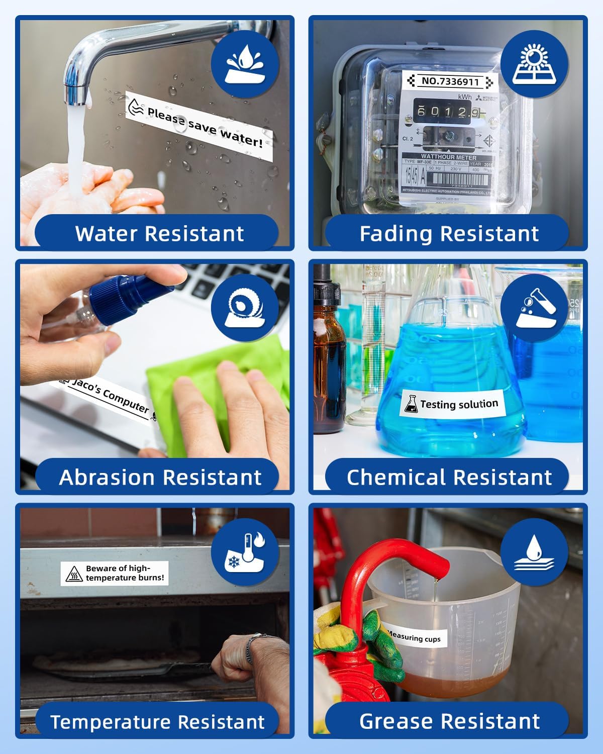 Label KINGDOM 18mm 0.7 Inch Laminated White Tape Replace for Brother Label Maker Tape TZe-241 Compatible with P Touch TZ TZe 3/4" Black on White TZE241 for PTD410 PT-D400 PT-D610BT PTD600, 3-Pack