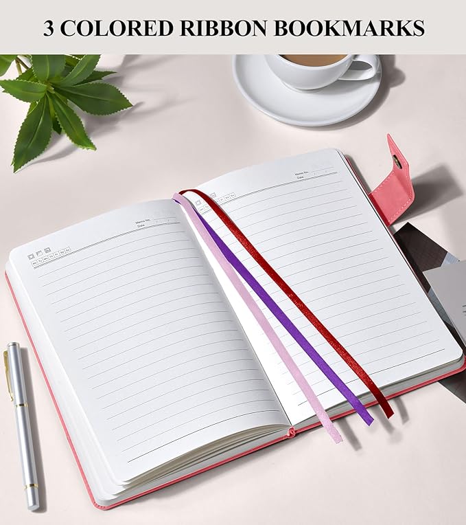 365 Page Thick Lined Journal Notebook for Men Women, A4 Large Leather Journals for Writing, Hardcover Notebooks for Work, School, Note Taking, Business, Travel Diary, College Ruled 8.5" x 11"