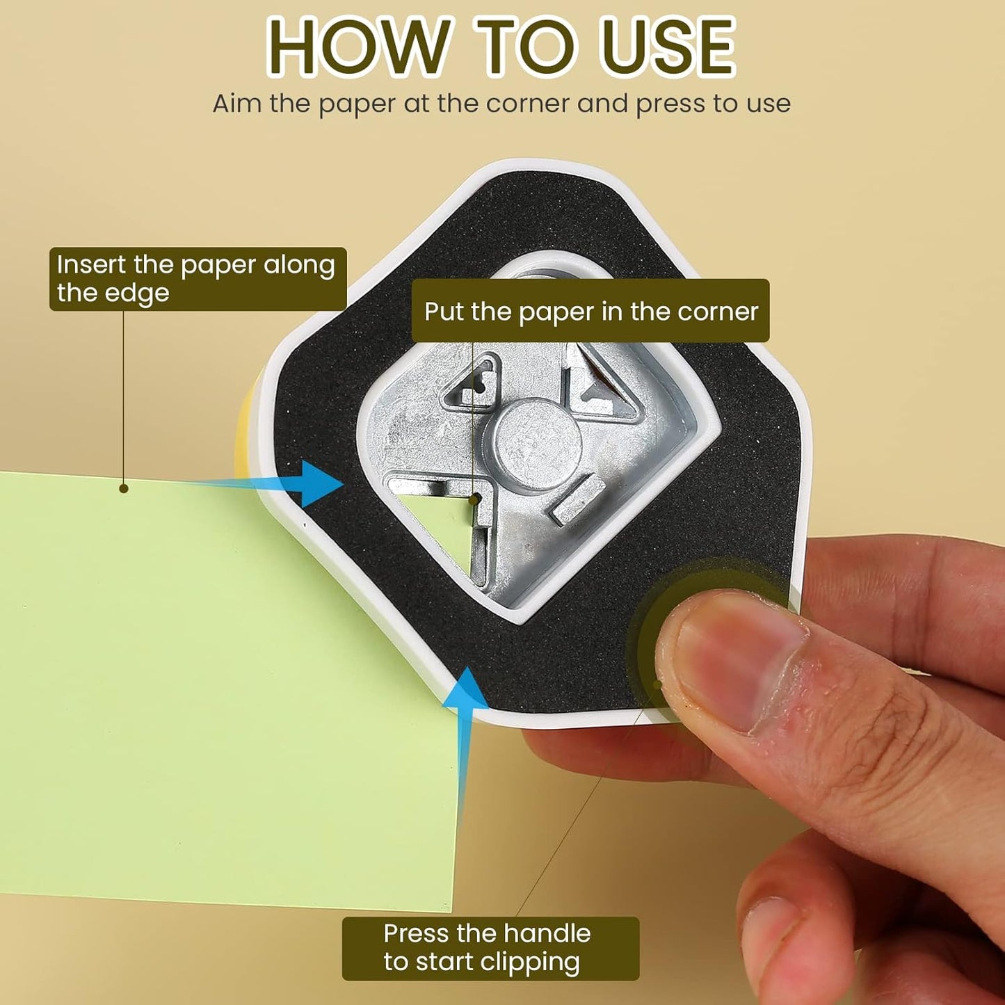MyArTool 3 in 1 Chamfer Corner Punch, 3 Way Craft Paper Corner Cutter for Paper Crafts, Laminate, Cardstock, Business Card, DIY Projects, Photo, Card Making and Scrapbooking