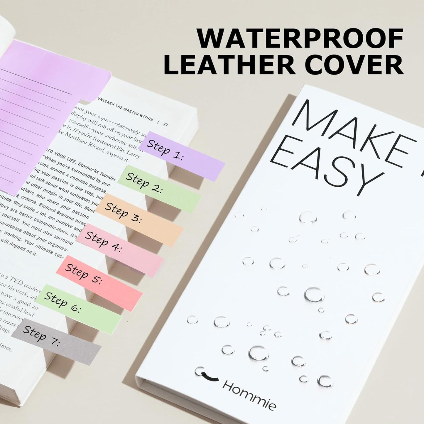 Hommie Sticky Notes Set, Divider Sticky Notes 410 Packs Planner Sticky Note Dividers Tabs for School Office Supplies, Book Notes,Bible Sticky Notes,Back to School Supplies