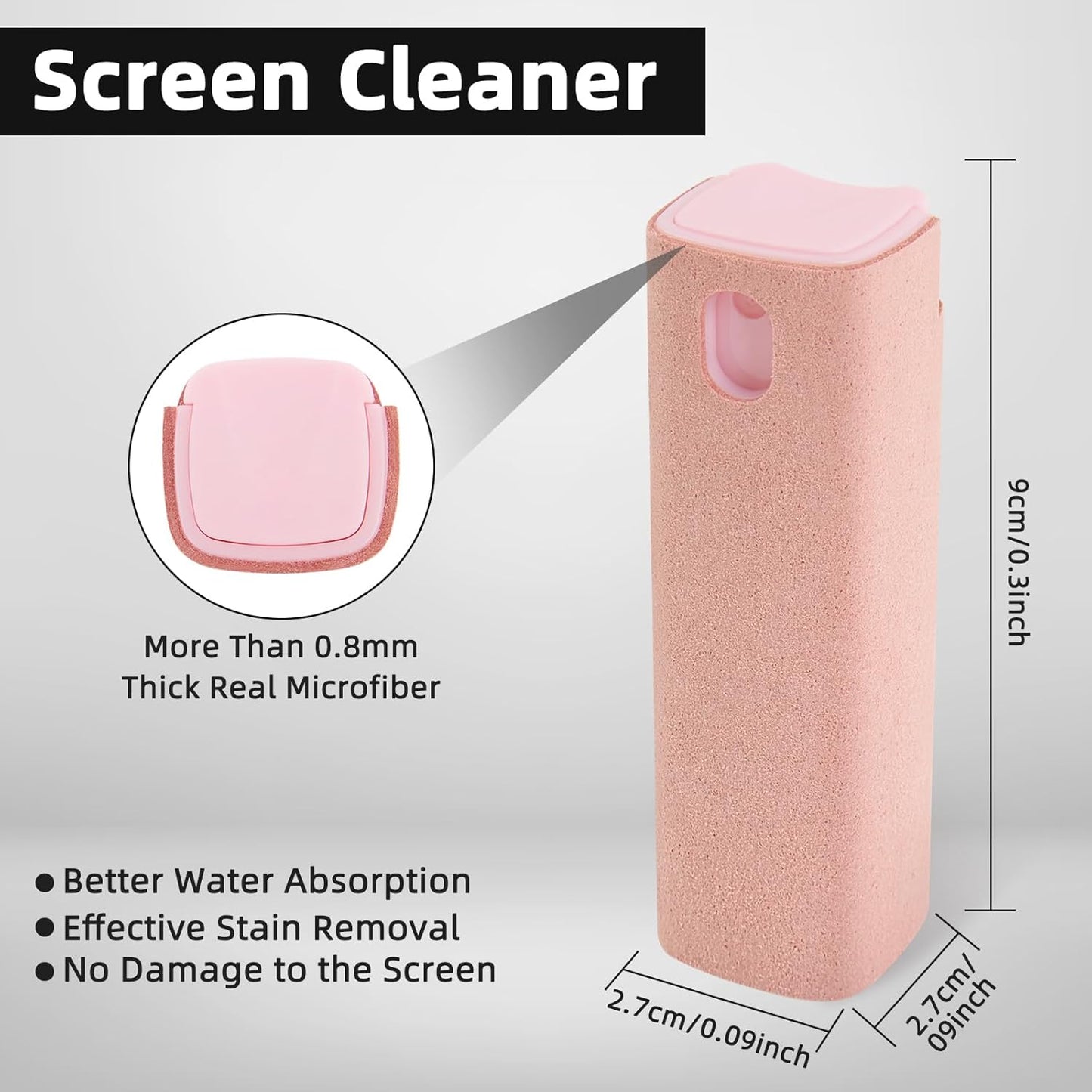 Screen Cleaner Kit 4 Pcs, 3-in-1 Touchscreen Mist Cleaner Spray and Microfiber Cloth, Electronic Screen Mist Cleaning Kit for All Phones, Laptop and Tablet Screens, TV Monitor, Car Screen