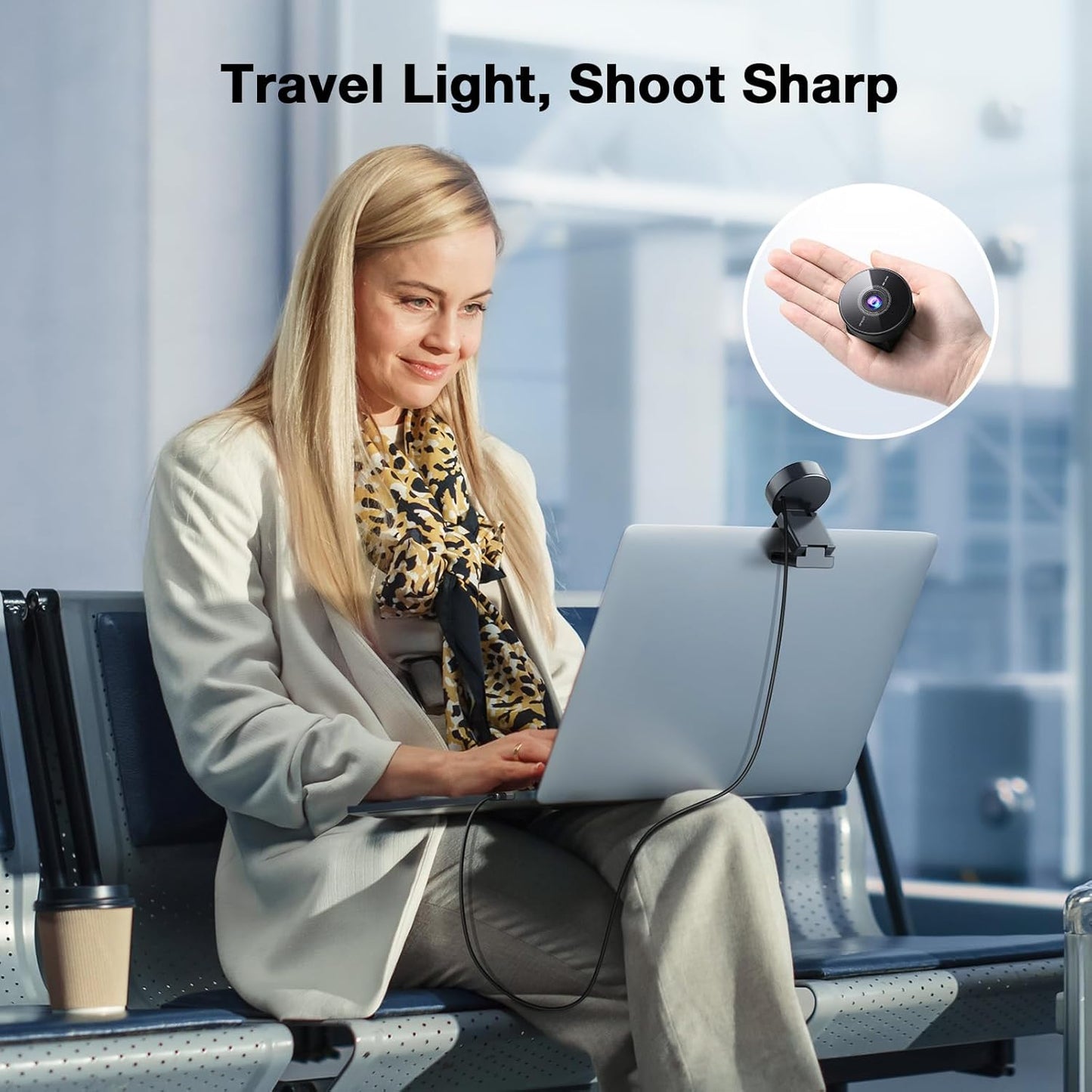 EMEET C950 4K Webcam for PC - 8 Megapixels 4K UHD, PDAF Autofocus, Noise-Canceling Mic, 70° FOV, 1080P@60FPS, Privacy Cover, USB 2.0 Plug&Play, No Tripod Hole, Ideal Webcam for Zoom/Teams/Google Meet