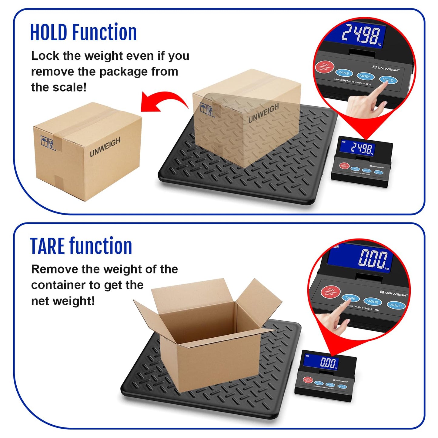 440lb Postal Scale,10g Accuracy Digital Shipping Scale for Packages with Backlit LCD,Alloy Steel Platform,USB-A/Battery Power,Tare/Hold/Auto-Off,Mail Scale for Small Business Postage Weighing