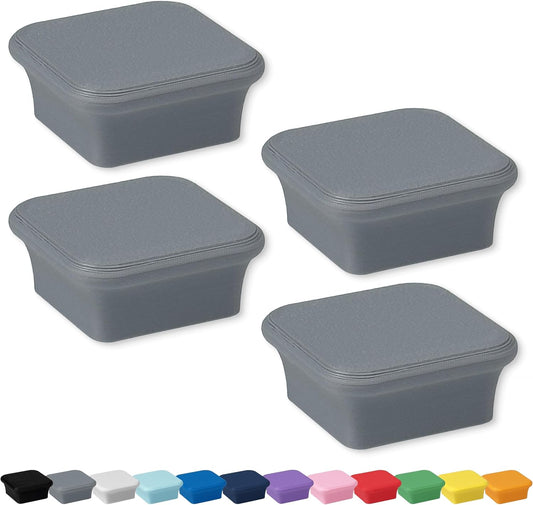 Glassboard Studio MiniBar Magnet - Strong Neodymium Rare Earth Magnets for Fridge, Whiteboard, Locker & Magnetic Glassboards - Ideal for Crafting & Office Use - Strong Fridge Magnets (Steel Gray, 4)