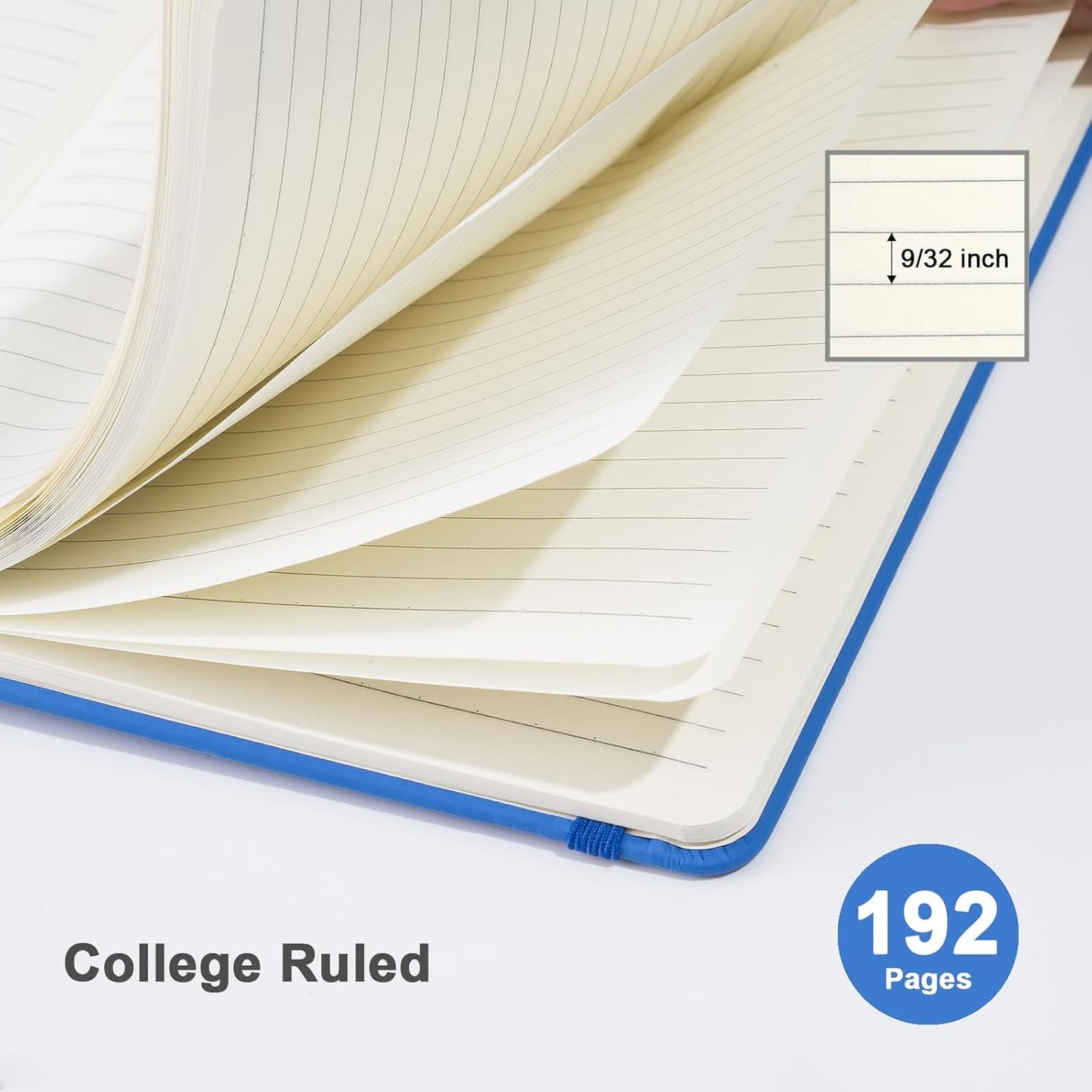 ViVin Lined Journal Notebooks for Work, 192 Pages, Medium 5.5 x 8.3 inch, College Ruled, A5 Hardcover Journaling Notebooks for Writing, 8 Pack Bulk