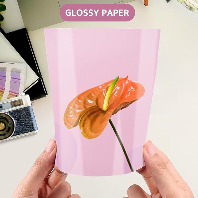 ZBEIVAN Photo Paper 5x7, 8x10 inch, Glossy Photo Papers 100 Sheets, 200 GSM Paper for Printer (50 Sheets of each size 5x7, 8x10)