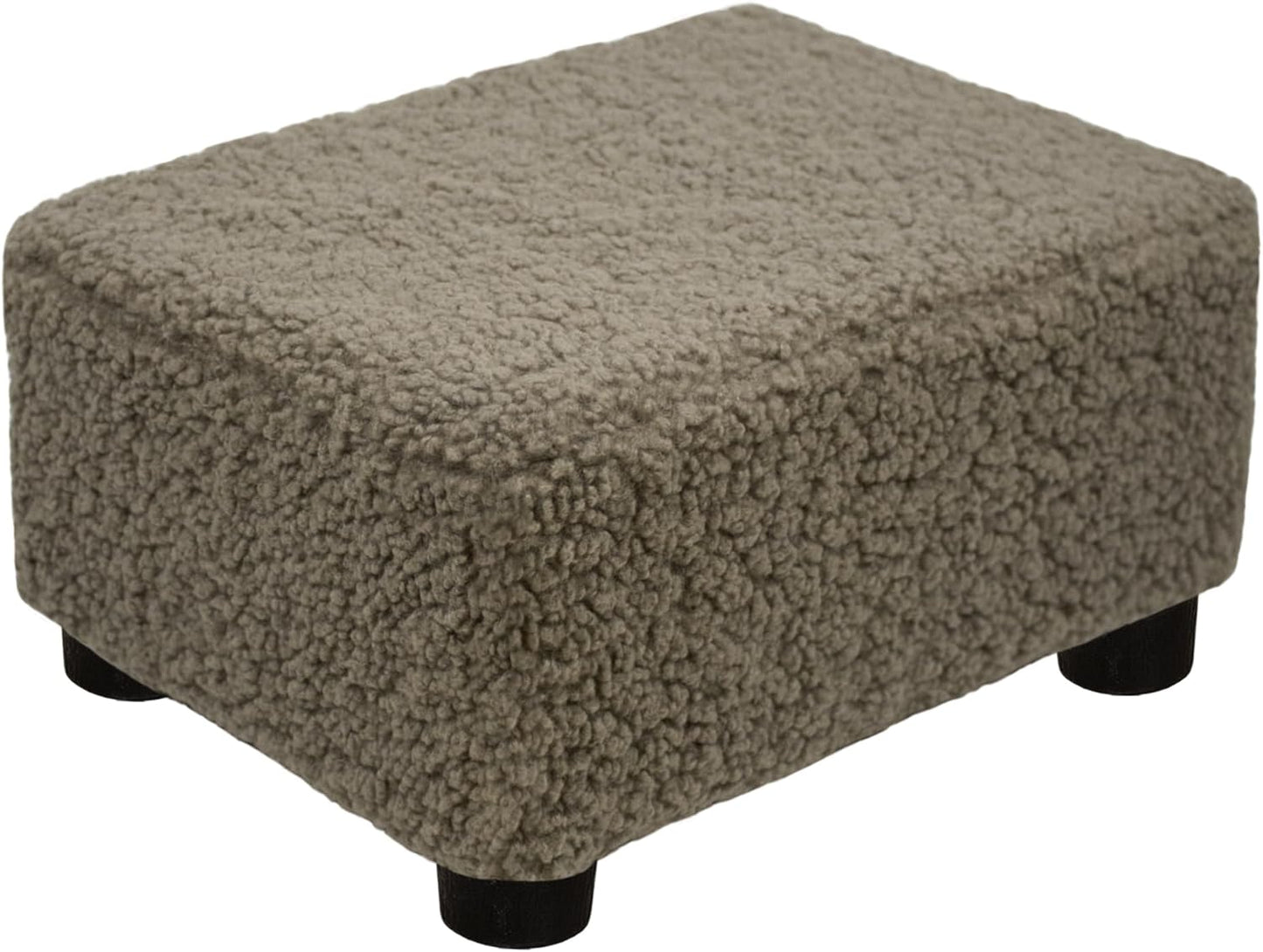 CAROLMADE Small Foot Stool Ottoman Footstool with Legs Under Desk Footrest for Living Room Bedroom and Office, Soft Coffee