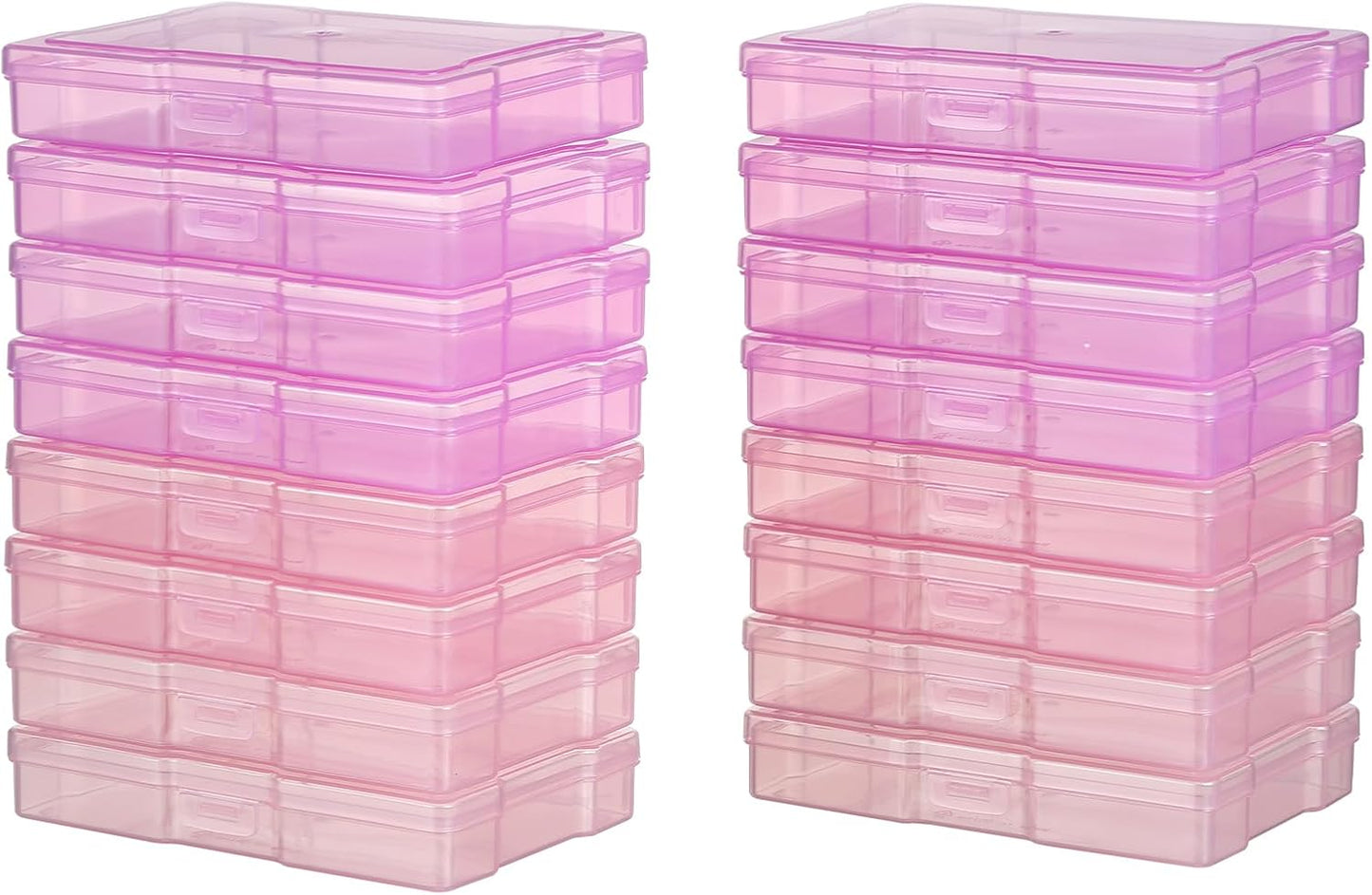 novelinks 4" x 6" Photo Organizer Storage Box with Handle – 16 Inner Photo Cases, Holds 1600 Photos, Portable Picture Organizer for Photos, Cards, Stickers, Scrapbooking – Pink Gradient