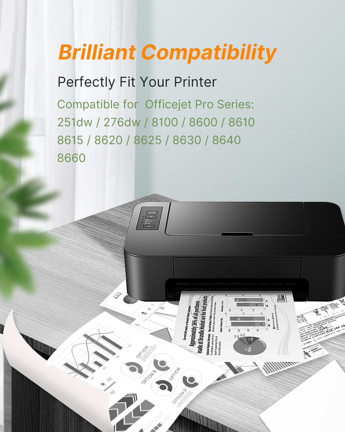 MILEKO Compatible 950XL Ink Cartridge Replacement for HP 950XL 950 XL to use with OfficeJet Pro 8100 8610 8600 8615 8620 8625 276dw 251dw Printer (Black, 1-Pack)