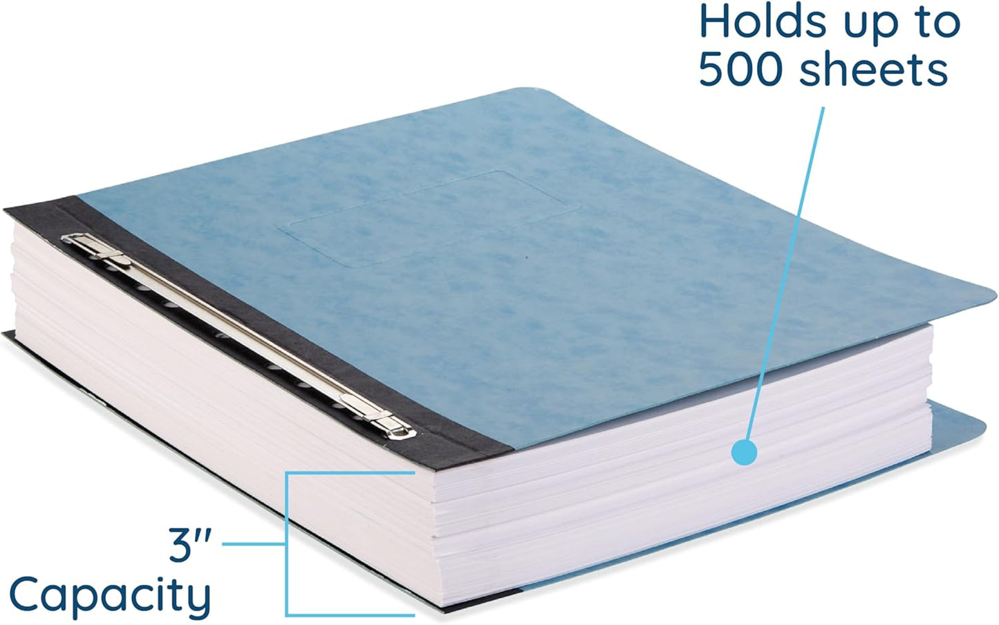 25 Blue Summit Supplies Pressboard Report Cover, Light Blue Business Report Covers, Pressboard Binder 8.5x11, Letter Size Report Binder, 25 Pack, 3'' Capacity