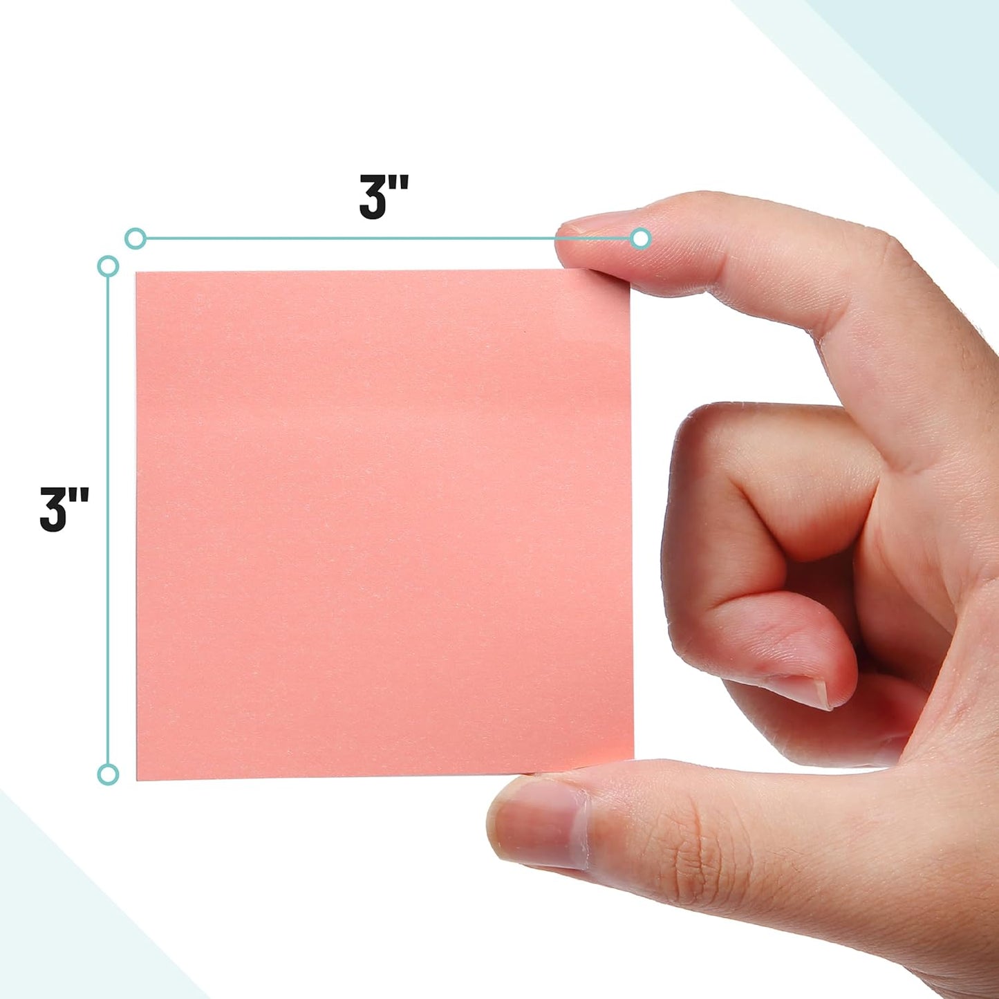 Mr. Pen- Sticky Notes, 3”x3”, 12 Pads, 600 Sheets, Macaroon Colors Sticky Notes, Sticky Note, Self-Stick Note Pads, Back to School Supplies