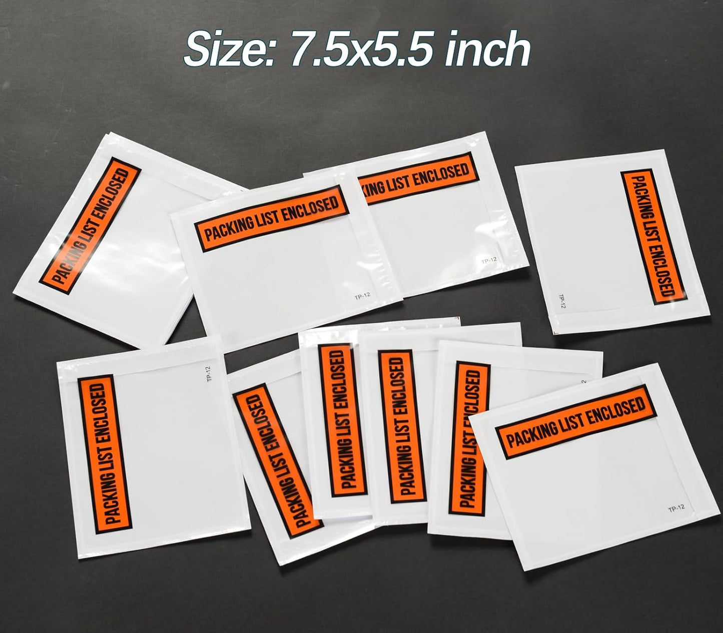 1000pcs 7.5"x5.5" Packing List Envelopes Self-seal Packing Slip Envelope Pouches Shipping Label Sleeves Top Loading Packing List Enclosed Bags.