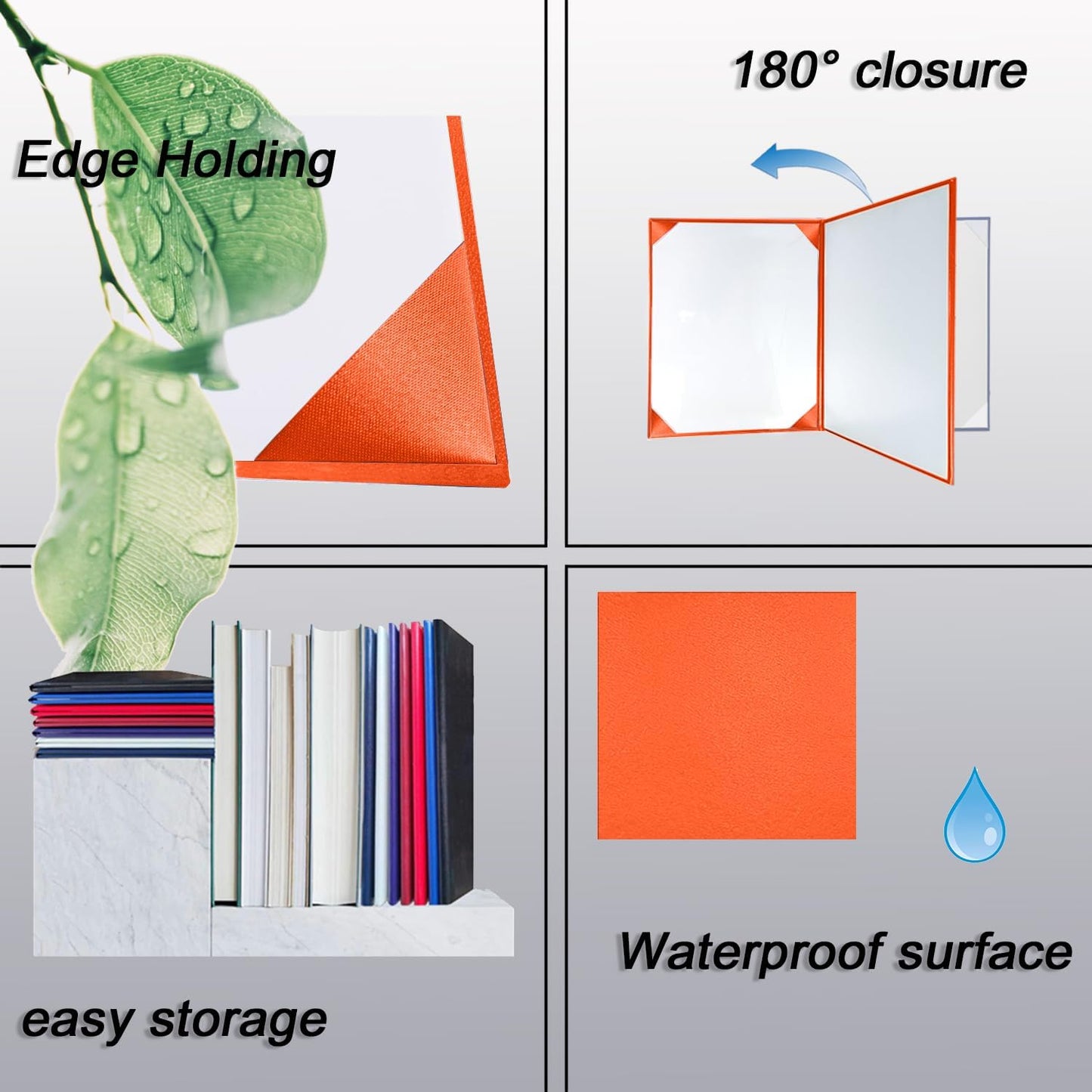 Certificate Holders 8.5"x11" Graduation Diploma Cover Document Leather Folders,Orange-100 Pack