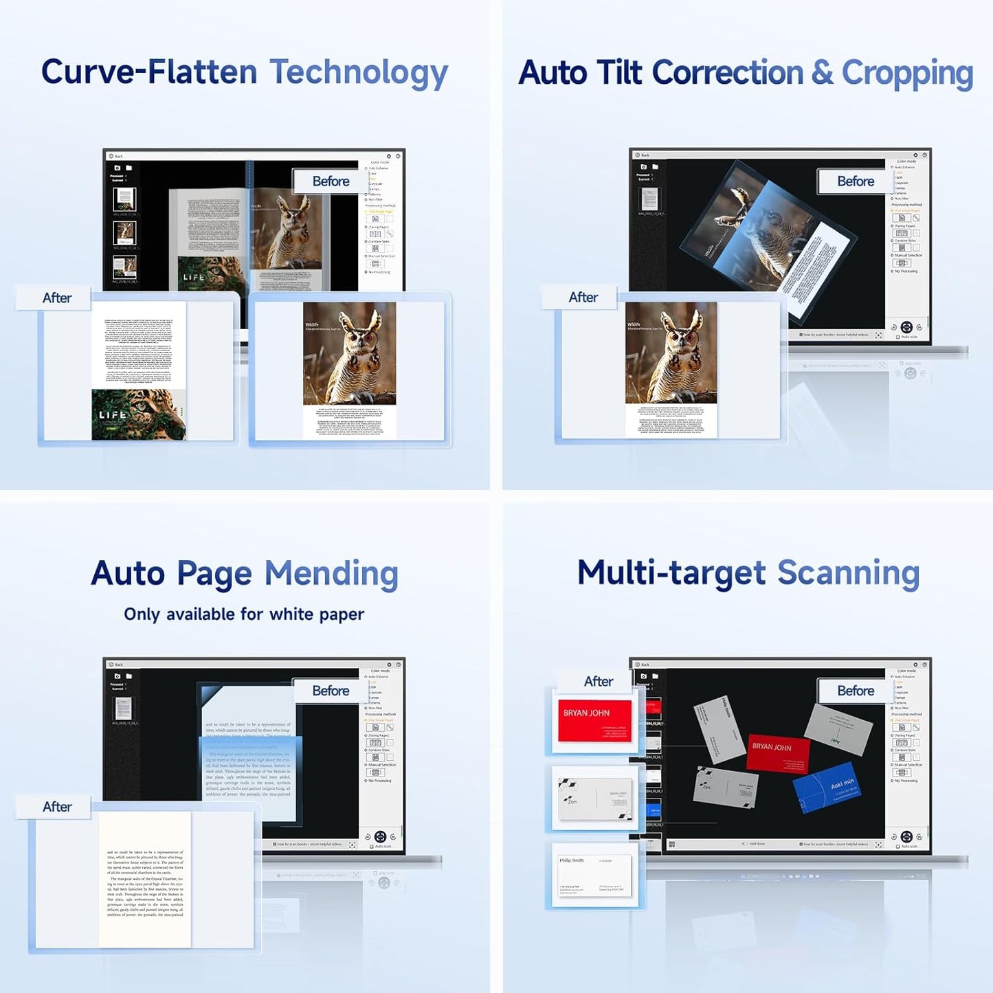 CZUR Shine Ultra Smart Portable Document Scanner, Thin Book Scanner with OCR, USB Document Camera for Desktop/Laptop, Capture Size A3, Compatible with Windows & Mac OS (Not for Android & iOS)
