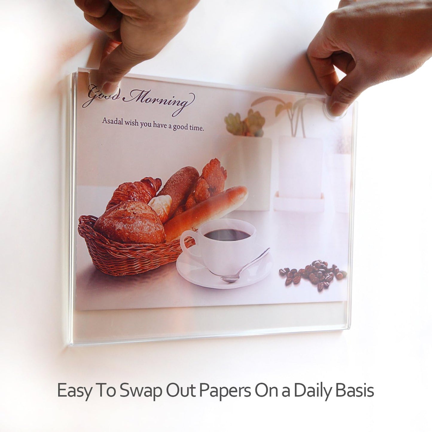 NIUBEE 10-Packs 8.5x11 Sign Holder Horizontal for Wall Door, Clear Acrylic Picture Frame for Paper with Free 3M Tape and Mounting Screws