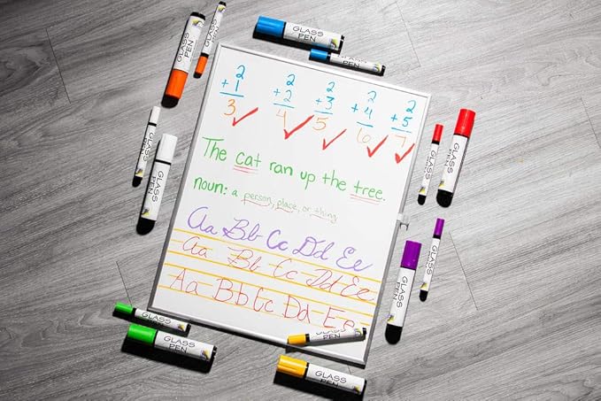 Glass Pen Window Marker: Liquid Chalk Pens for Glass, Whiteboard Markers with Washable Paint - Graduation, Car Windows, Mirror Pen, Storefront, Wedding, Parade, Party & Holiday (Purple, Fine Tip)