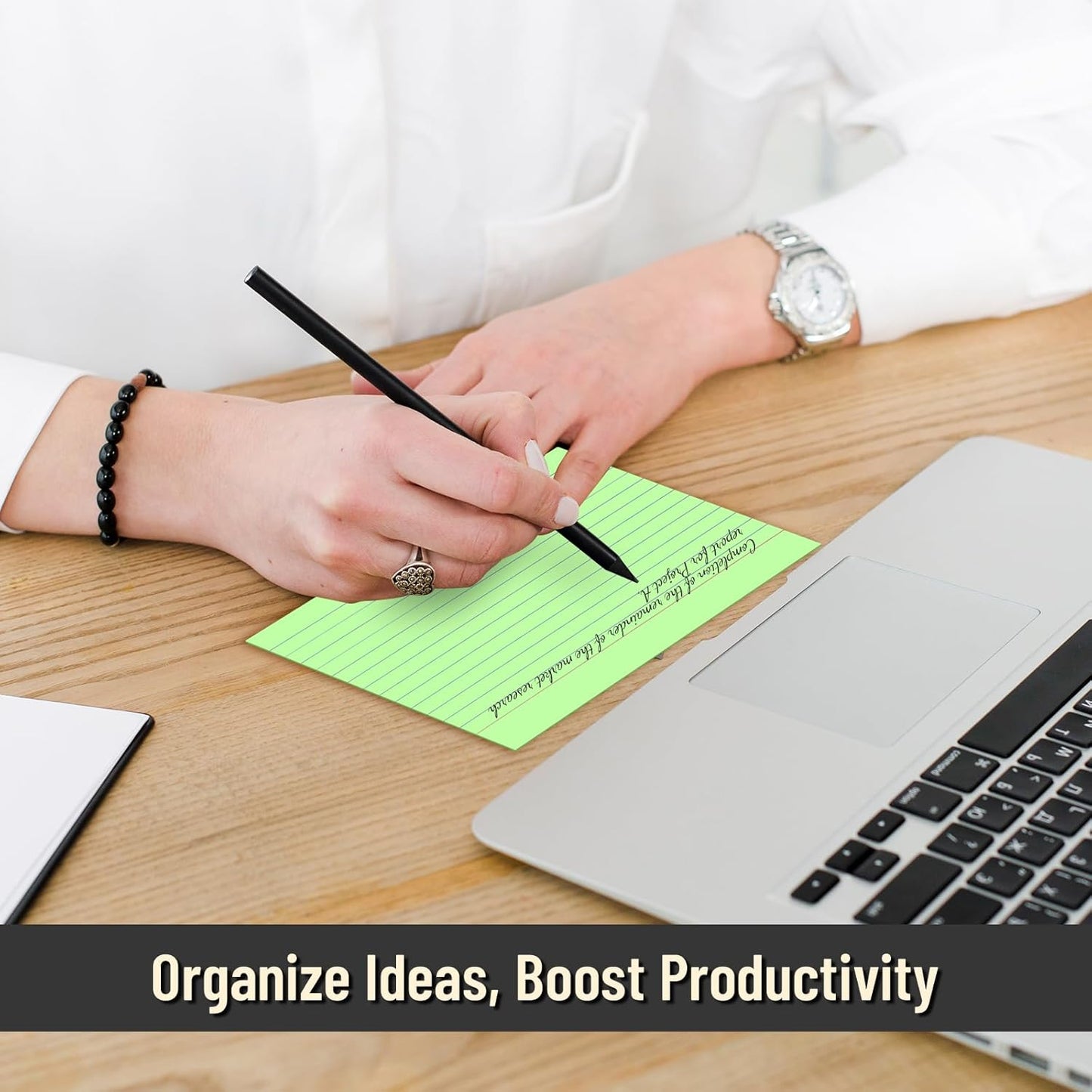 200 Pcs Index Cards 4 x 6 Inch Ruled Green Index Cards, College Ruled Flash Cards for School, College, Office and Home Organization, Durable Study To Do List Note Cards with Ruled Lines, 5 Pack of 40