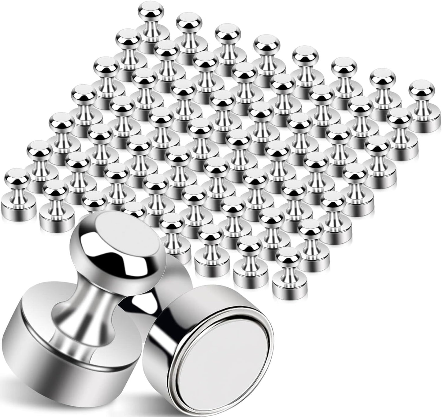 55Pcs Fridge Magnet, Refrigerator Magnets Small Rare Earth Magnet s for Whiteboard Magnets, Strong Push Pin Magnets for Classroom, Office and Dry Erase, Magnetic Decorative