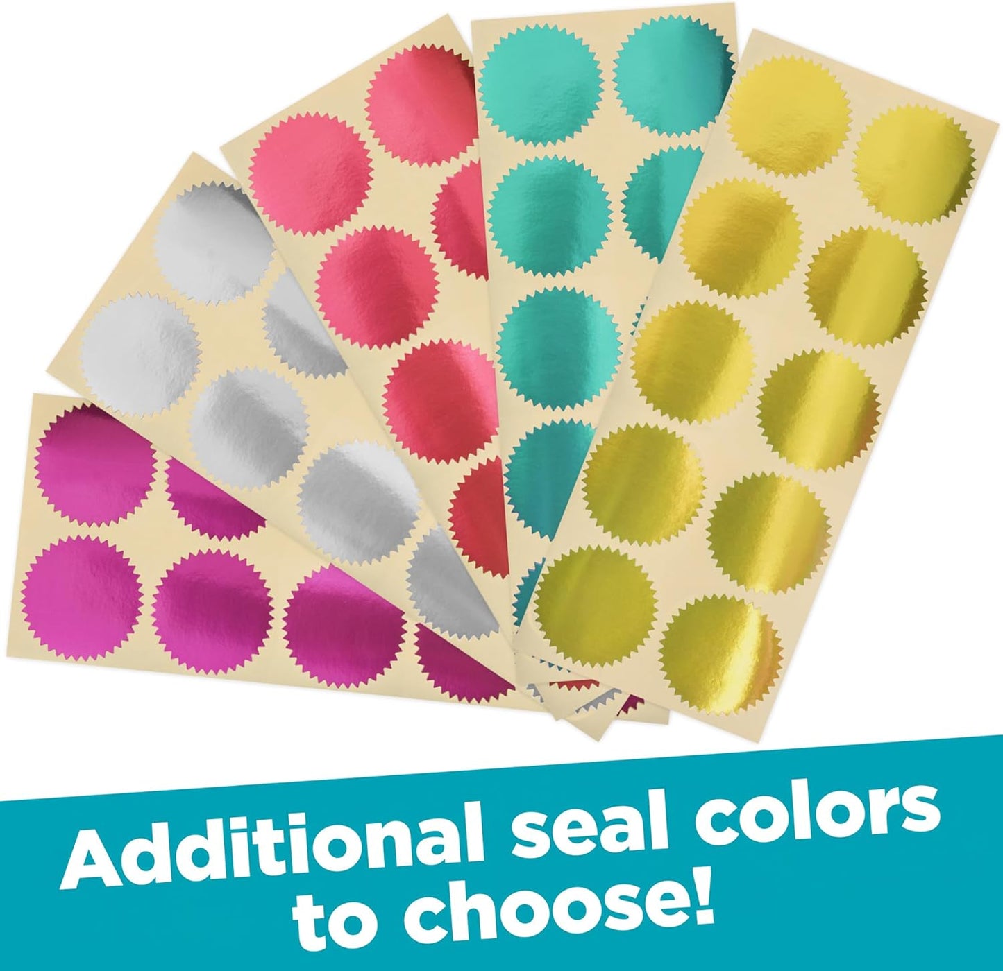 MaxMark Notary Seal Round Pink Embosser for Connecticut State - Includes Gold Burst Seal Labels (50 Count)