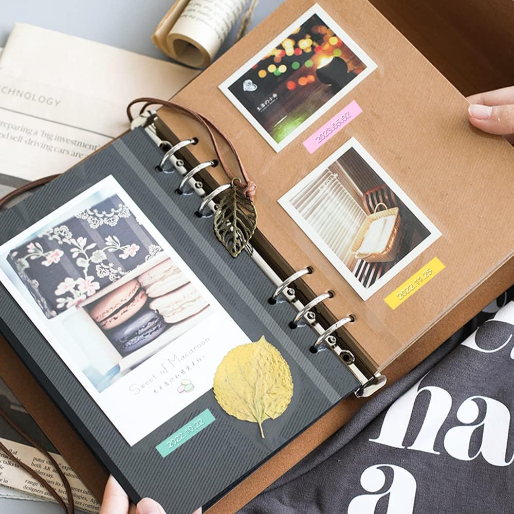 Pristar Plastic 3D Embossing Label Tape Self-Adhesive Compatible for Dymo Label Makers Organizer Xpress Pro, Office Mate II, 3/8 in X 9.8 Ft, Macaroon Color Yellow/Blue/Green/Pink/Purple, 10-Pack