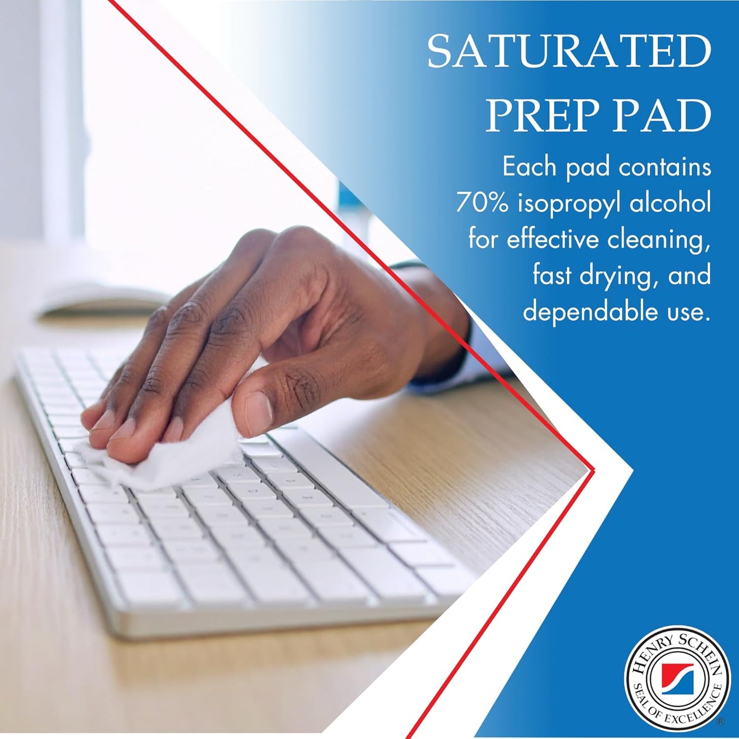 Large Alcohol Prep Pads (200/Box) - 70% Isopropyl Alcohol Wipes, Individually Wrapped - 2 ply, Textured - Skin Prep Alcohols Swabs - Sterile Pads