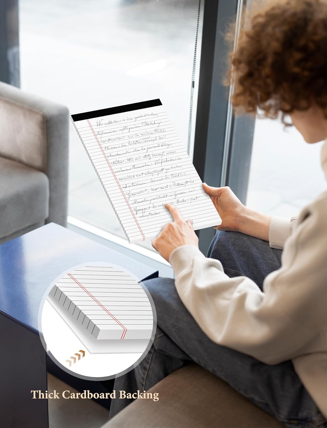 Legal Pads 8.5 x 14 White Wide Ruled, 2 Pack Legal Note Pads 8.5 x 14 Notepad, Lined Paper Pads 8.5 x 14, Lined Tablets Writing Pads, Lined Writing Note Pad, White 70 GSM Pads Of Paper, 30 Sheets/Pad