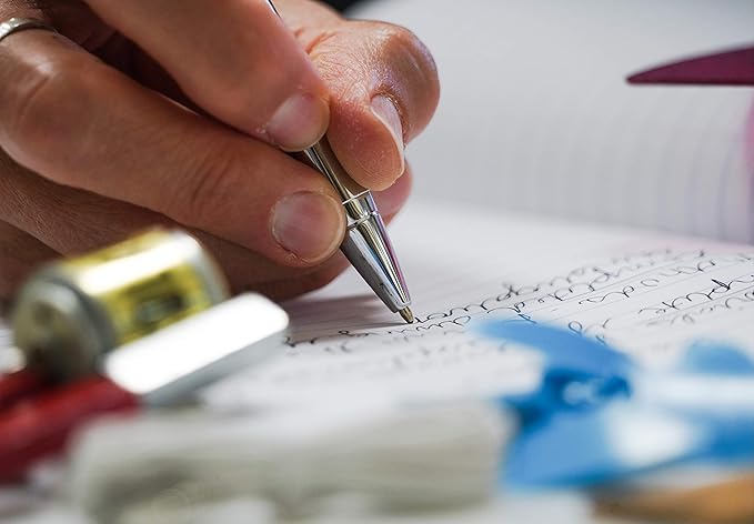 Cross Calais Refillable Ballpoint Pen Presented in a Luxury Gift Box - Medium Point, Black Ink, Polished Chrome