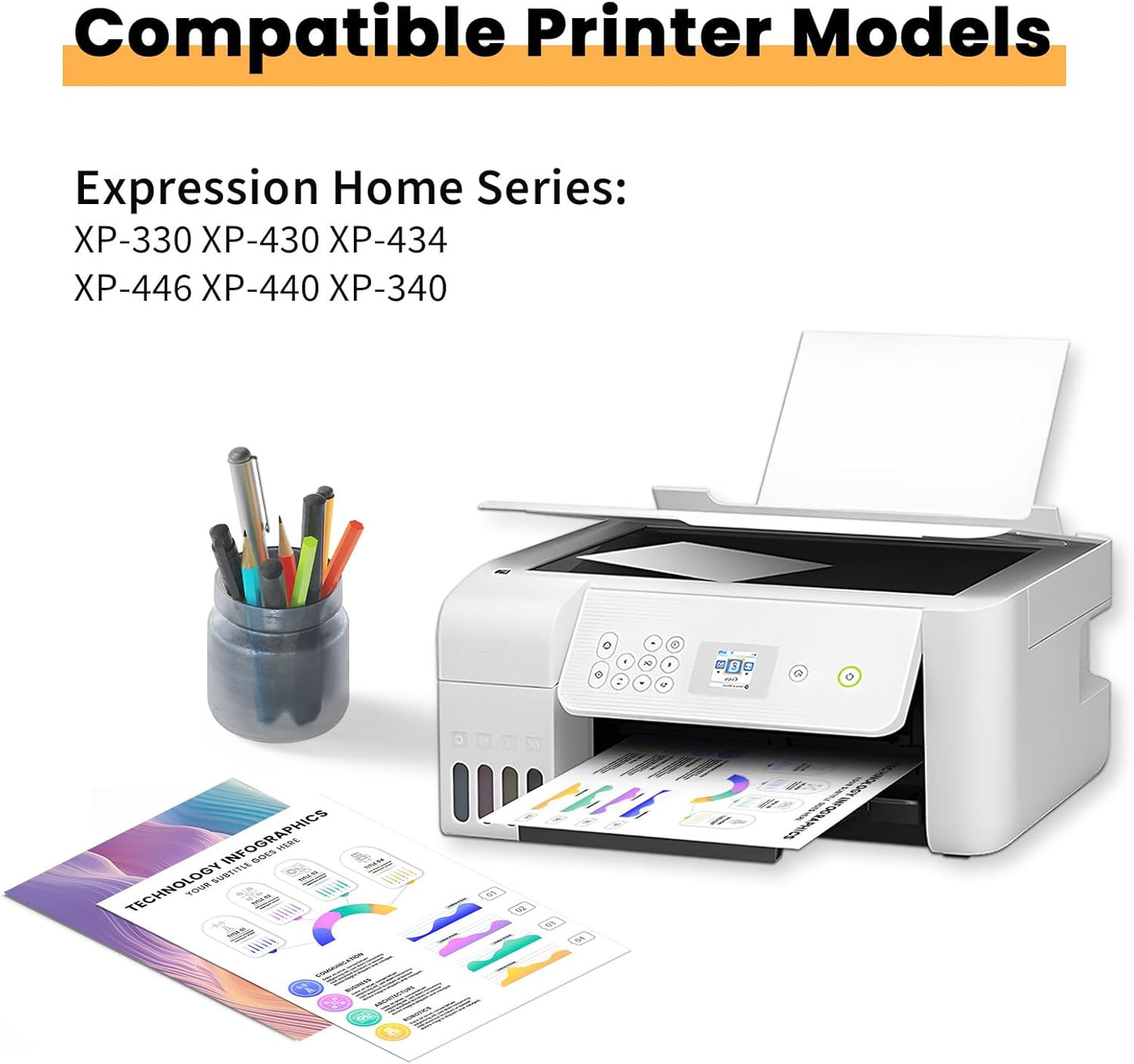 Remanufactured Ink Cartridge Replacement for Epson 288 288XL Ink Cartridges Compatible with Expression XP-440 XP-330 XP-430 XP-434 XP-340 XP-446 Printer(Black, Cyan, Magenta, Yellow)