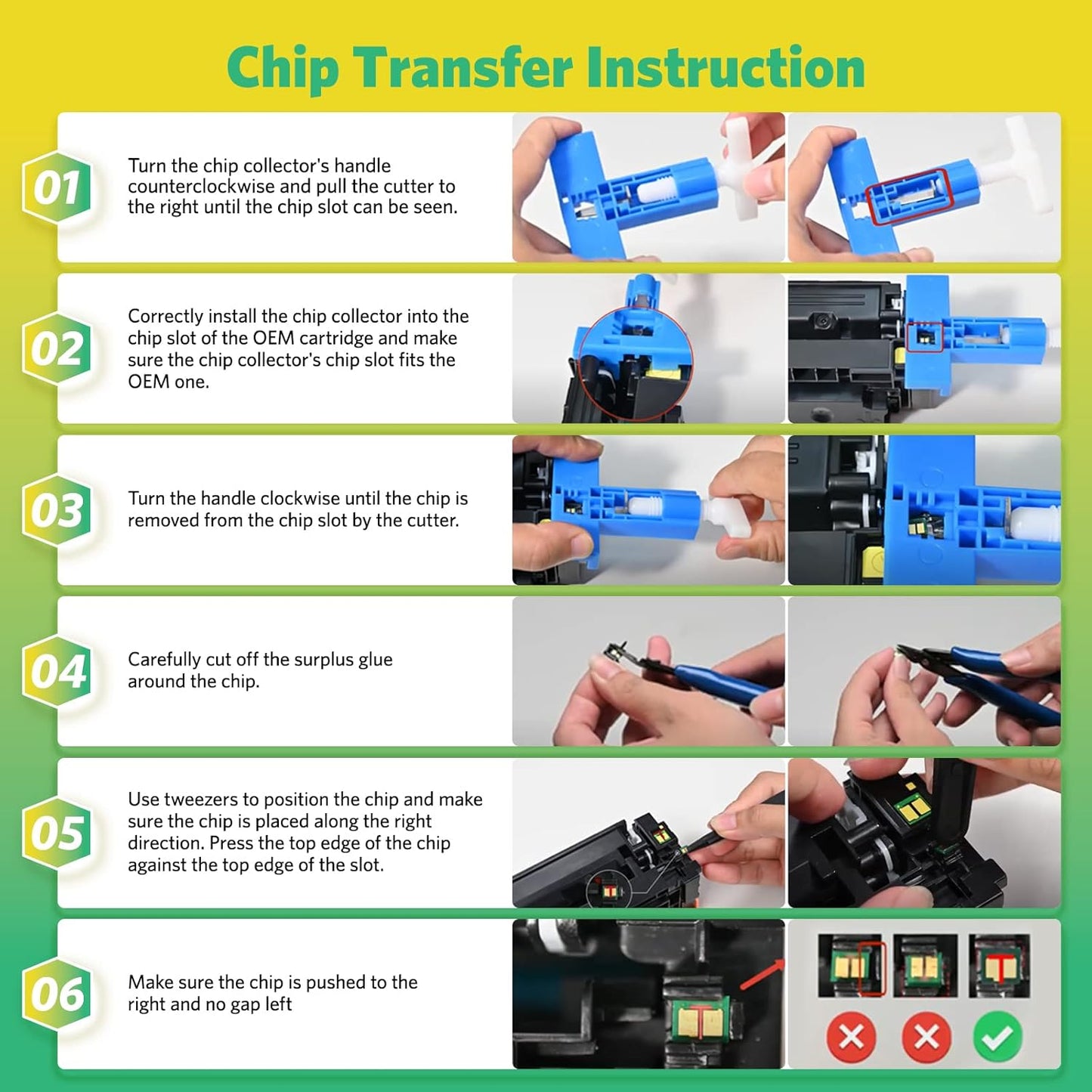 [NO CHIP] 414A Compatible Toner Cartridge Replacement for HP 414 414A W2020A 414X for HP Color Pro MFP M479fdw M479fdn M454dw M454dn M454 M479 Printer Black Cyan Yellow Magenta