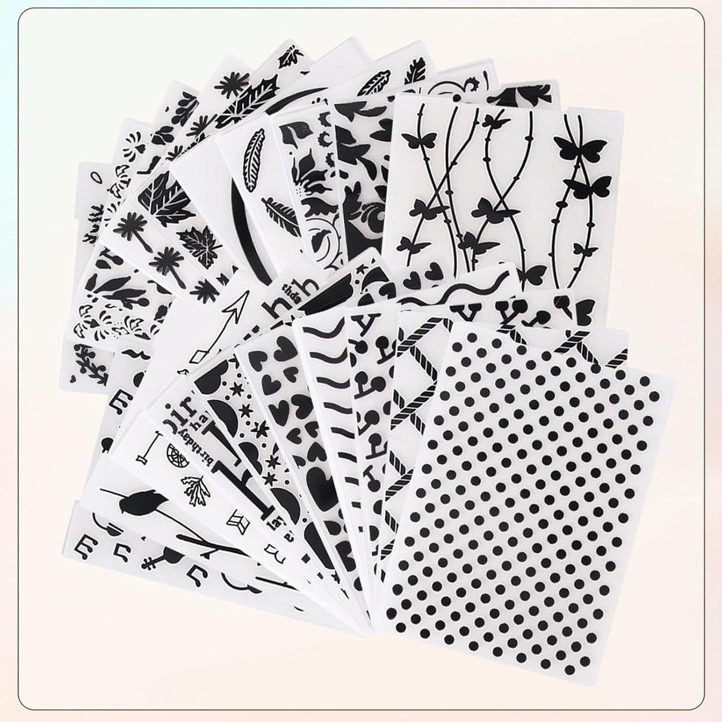 20 Pcs Embossing Folders,Embossing Folders for Card Making,Plastic Paper Card Stencils for Crafts Scrapbook Photo Album DIY,"5.8 x 4.1"(10 Classic + 10 Natural）