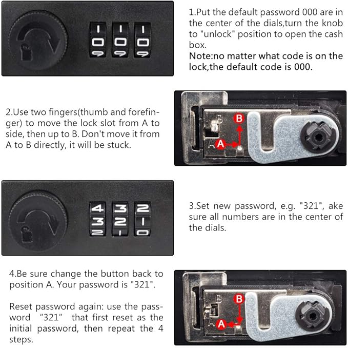 KYODOLED Locking Wall Mount Mailbox, Mail Boxes with Combination Lock for Outside, Security Drop Box with Code,12.4H x 8.54L x 3.35W Inches, White