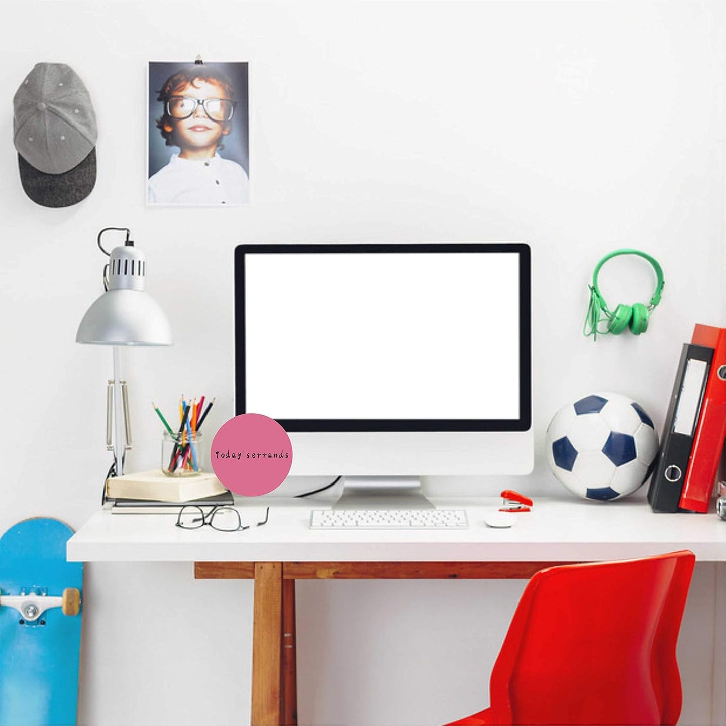 PARLAIM 3 Inch Round Permanent Adhesive Color Cod Dot Stickers,500 per Dispenser Box Roll dots Label,Pink Inventory Circle Stickers