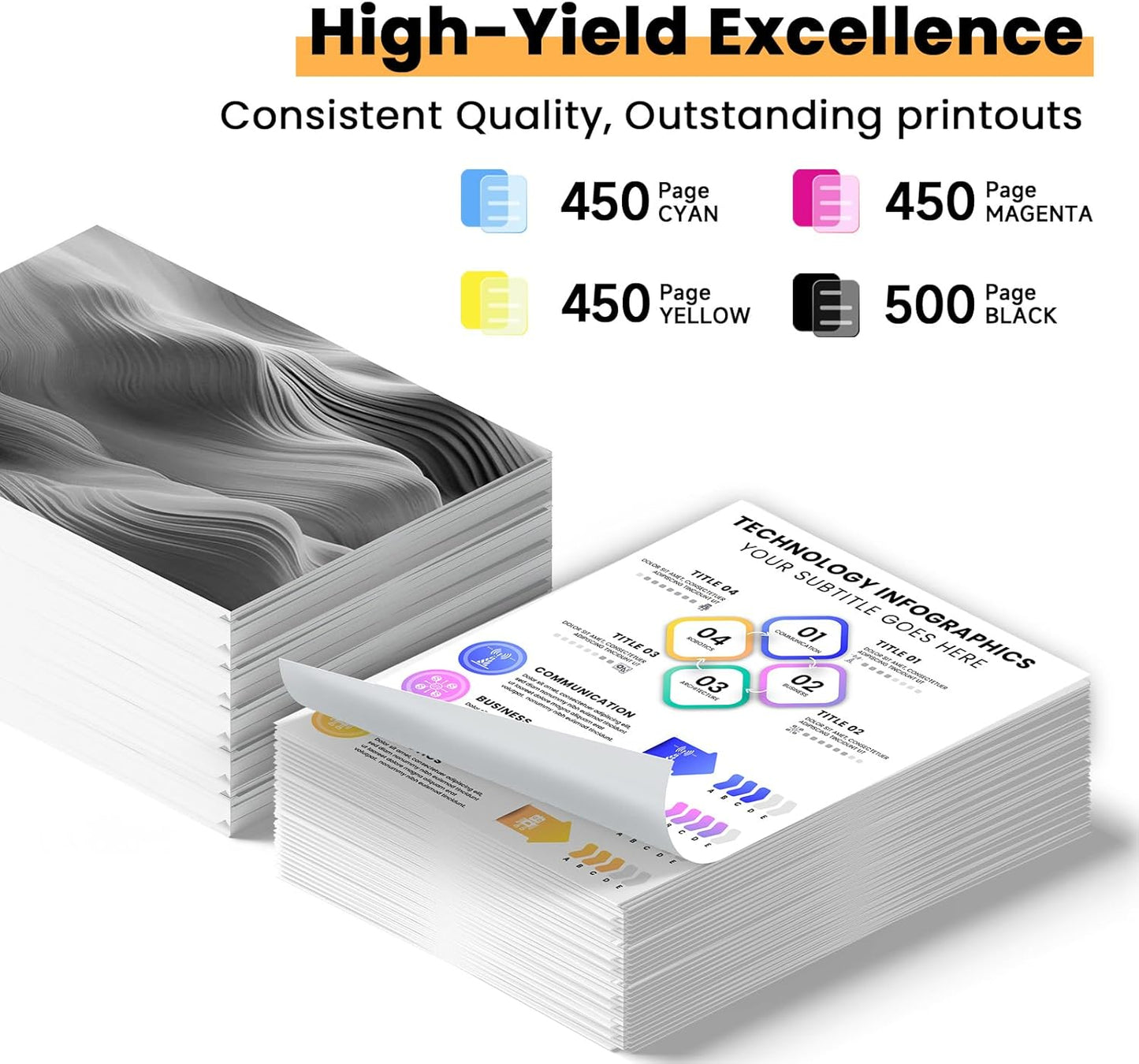 Remanufactured Ink Cartridge Replacement for Epson 288 288XL Ink Cartridges Compatible with Expression XP-440 XP-330 XP-430 XP-434 XP-340 XP-446 Printer(Black, Cyan, Magenta, Yellow)